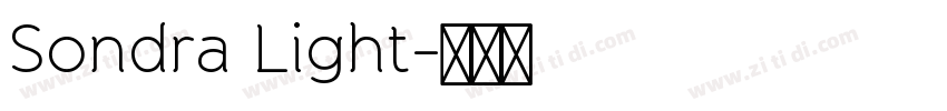 Sondra Light字体转换